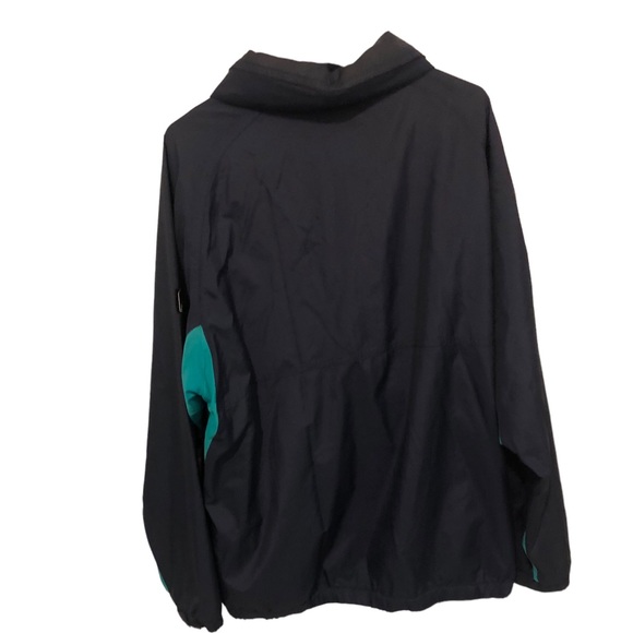 Black Ice Large Women’s Coat Ultrex Navy Blue and Teal with red zipper accents - Picture 7 of 10